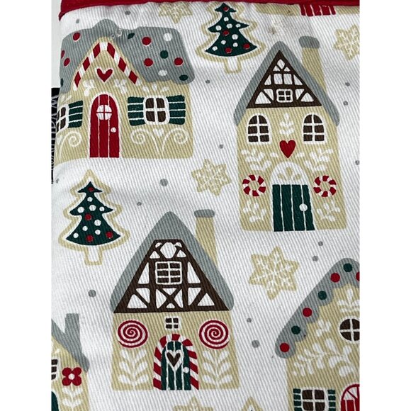 Wyatt Home Christmas Oven Mitt Gingerbread House Pot Holder Glove Red White - Picture 6 of 9